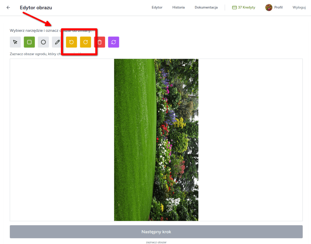 Jak zmienić orientację zdjęcia w Ogrovision (Ogród AI)?
