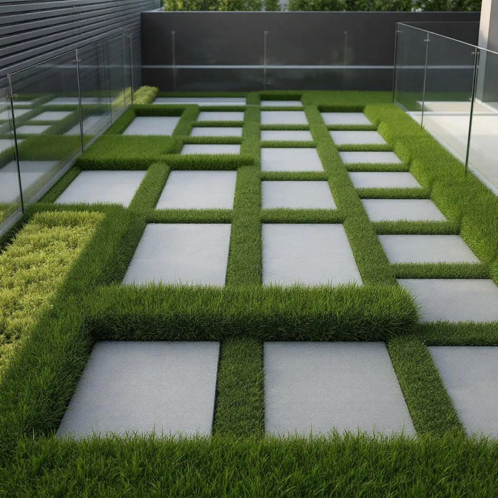 Minimalistyczne ogrody z betonu i traw: nowoczesny trend 2025